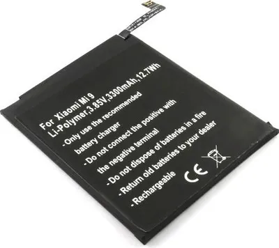 Produktbild von Akku für Xiaomi Mi 9, Li-Polymer, 3,85V, 3300mAh ersetzt BM3L