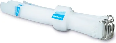 Produktbild von 10 x Klettkabelbinder 20 cm weiß - Klett / Flausch auf UNTERSCHIEDLICHEN SEITEN! - DS Metallöse Goodymax®