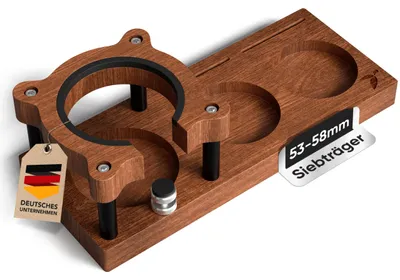 Tamperstation 58/54/53 mm – Espresso-Tamping-Station aus Edelstahl und Silikon