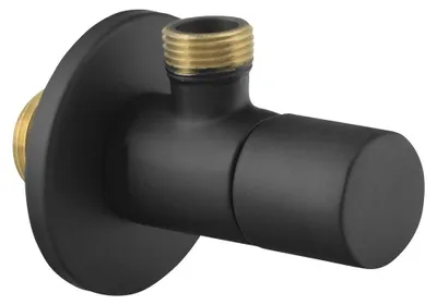 Productafbeelding van Sapho kogelkraan, rond, 1/2" x 3/8", mat zwart