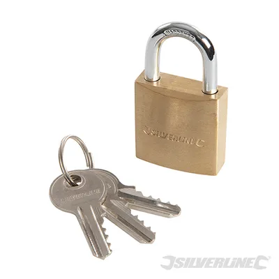 Obrázek produktu pro Mosazný visací zámek Silverline 30 mm