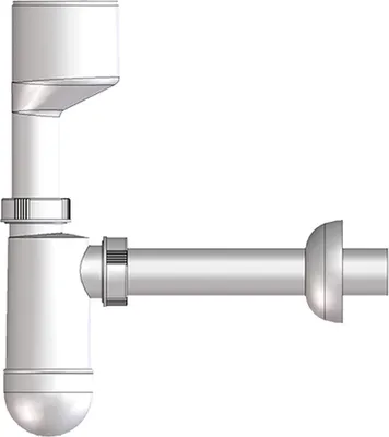 Produktbild von HL Hutterer & Lechner HL130/40 Urinalsifon DN40 m. Anschl.manschette u. Rosette, 1 Stk.