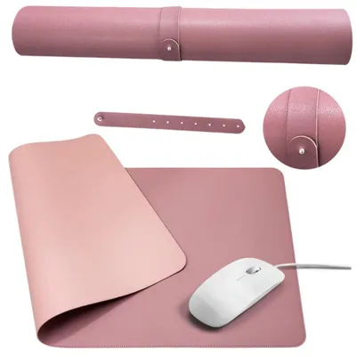 Image de Tapis de souris pour clavier de bureau, double face, , rose, 80 x 40 cm
