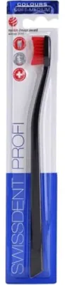 Produktbild von Swissdent Profi Colours Schwarze Und Rote Zahnbürste