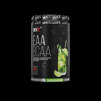 Produktbild von EAA Pulver mit 8 essenziellen Aminosäuren & B-Vitaminen, 520g, Gurke Limette
