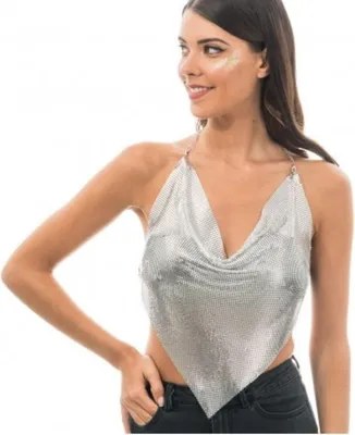 Produktbild von Festival Metallic Top für Damen | Silber