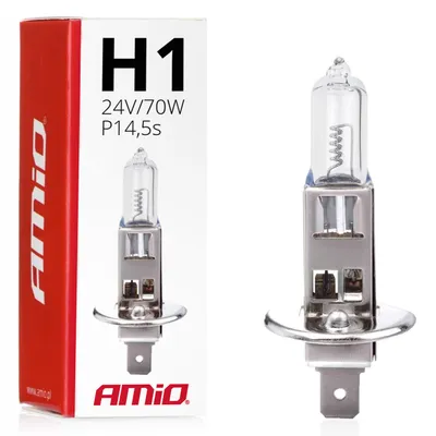Zdjęcie produktu dla Żarówka halogenowa H1 24V 70W AMIO-01482