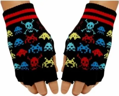 Produktbild von Fingerlose Handschuhe Arcade Handstulpen Totenkopf