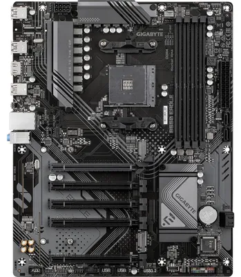 Produktbild von GIGABYTE B550 EAGLE Mainboard – AMD Ryzen 5000 G-Serie CPUs, 10+3+1 Phasen VRM, bis zu 3200 MHz DDR4, 1xPCIe 4.0 + 1xPCIe 3.0 M.2, 1GbE LAN, USB 3.2 Gen 2, AMD, Sockel AM4, AMD Ryzen 3000 Series, AMD Ryzen 4000 Series, AMD Ryzen 5000 Series, Sockel AM4, DDR4-SDRAM, 128 GB