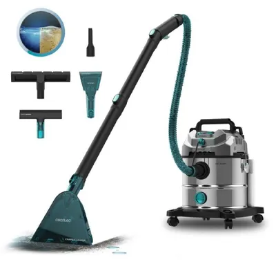 Immagine prodotto di Cecotec Aspirapolvere Solidi, Liquidi, Tappezzerie e Tappeti con Cavo Conga CarpetClean 20000 Pro Ultra. 1600W