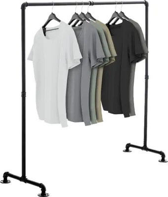 Image de Portemanteau industriel - Warderberek - design peu encombrant | Couleur : noir | Taille : 150 cm