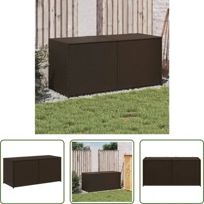 Image de The Living Store Gartentruhe Braun 283L Poly Rattan