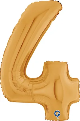 Immagine prodotto di Palloncino gonfiabile numero 4 oro 66 cm