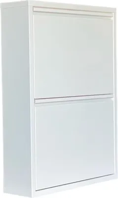 Produktbild von k-hometrends KEKE 2 WHITE - stilvolles Regal für Schuhe, Schuhaufbewahrung, Maße 50x70x15cm