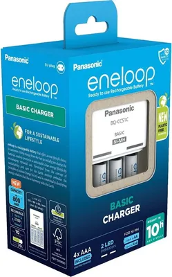 Produktbild von Panasonic Basic + 4x AAA Eneloop 800 mAh (K-KJ51MCD04E)