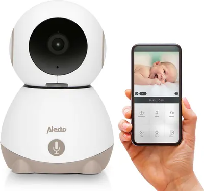 Produktbild von Alecto SMARTBABY10BE - WLAN-Babyphone mit Kamera, Weiß/Taupe