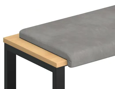 Immagine prodotto di vidaXL Cuscino da banco in velluto, grigio chiaro, profondità 35 cm
