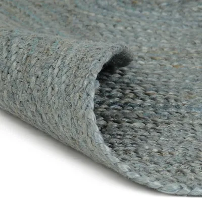 Produktbild von vidaXL Teppich Handgefertigt Jute Rund 150 cm Olivgrün