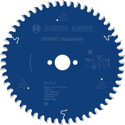 Productafbeelding van EXPERT, aluminium zaagblad, 160x2,2/1,6x20 mm, Z52