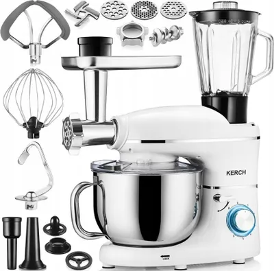 Produktbild von Planeten-Küchenmaschine Mit Schüssel Kerch Rotary Weiss 6.2L 4000W