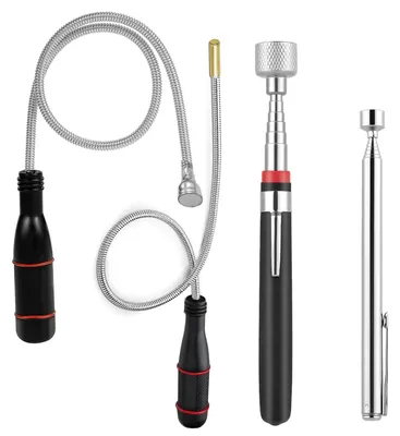 Magnet-Hebeset, 4 tlg., teleskopisch, flexibler Schwanenhals, 60 cm