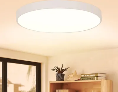 Produktbild von ZMH LED Deckenleuchte  Warmweiss Deckenlampe 12W IP44  21cm Rund Modern Kuechelampe Flach fuer Kueche Wohnzimmer