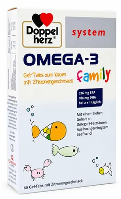 Imagen del producto de Doppelherz System, línea de suplementos Omega-3, 60 tabletas