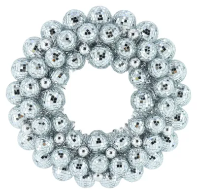Imagen del producto de Guirnalda navideña - Disco - Plástico - Plateado - 40x40x7,5 cm