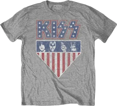 Produktbild von Kiss Stars And Stripes Grey L T-Shirt