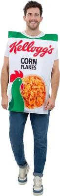 Productafbeelding van Kellogg's - "Corn Flakes" kostuum - Uni, voor heren/dames, maat SM2853 (one size) (wit/groen/rood/geel)