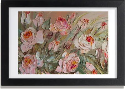 Produktbild von Bild 30x20 MDF-Rahmen, Wandkunst Rosen