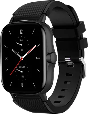 Produktbild von Strap-it Amazfit GTS 2 Silikonarmband (Schwarz)