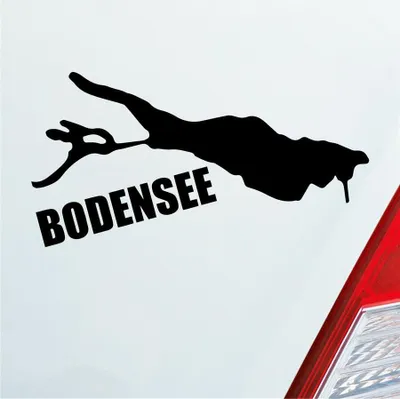 Produktbild von Auto Aufkleber Bodensee See Deutschland Urlaub 10x6 cm Schwarz Matt Sticker Heckscheibenaufkleber