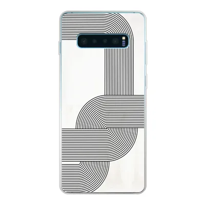 Produktbild von MuchoWow® Handyhülle Schutzhülle Hülle für Samsung Galaxy S10 Lite Kunst - Schwarz - Weiß - Linie Silikon Softcase Handy Hülle - Schutz