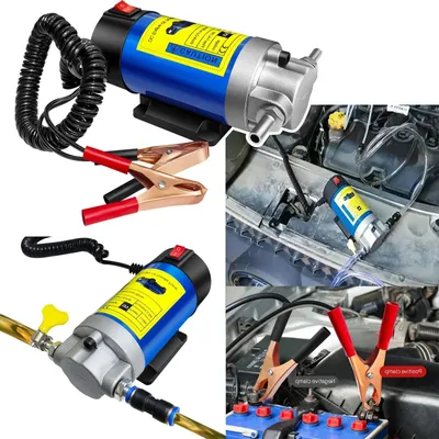 Produktbild von Elektrische Ölabsaugpumpe Auto - 12V Ölwechselpumpe - 100W - Für Motoröl Benzin Diesel - Selbstansaugend - Mit Schlauch - 12V