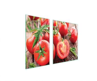 Obrázok produktu pre Kryt varnej dosky 2 kusy 90x52 keramický kryt varnej dosky sklenená doska na krájanie paradajok červená