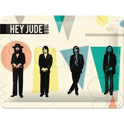 Image de Nostalgic-Art - Plaque en métal 15x20 cm - Celebrities - Fab4 Hey Jude