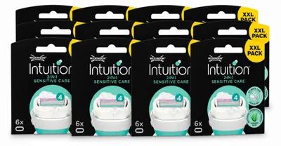 Produktbild von 12 x Wilkinson Intuition Sensitive Care Ersatzklingen für empfindliche Haut - Vorteilspackung - 12 Stücke
