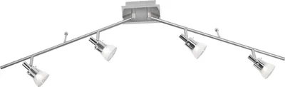 Produktbild von Paul Neuhaus LED Deckenlampe Spot 4 flammig mit Chromapplikationen, Leuchte ist schwenkbar stahl Wohnzimmer, Schlafzimmer, Küche, Kinderzimmer, Flur, Esszimmer, Büro