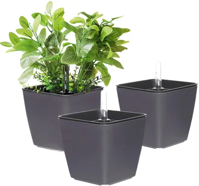Obrázok produktu pre Omgoods – Samozavlažovací kvetináč, vnútorný, 13 cm, sada 3 kusov