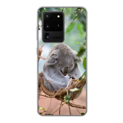 Produktbild von MuchoWow® Handyhülle Schutzhülle Hülle für Samsung Galaxy S20 Ultra Koala - Zweige - Kinder - Jungen - Mädchen Silikon Softcase Handy Hülle - Karteninhaber