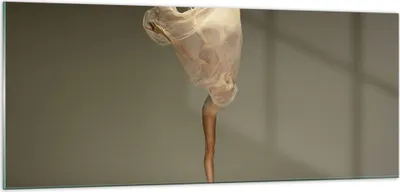 Produktbild von Bilder auf glas - Einteilig - Ballerina Figur Tanzen - 100x40cm - Glasbilder - Wandbilder - Bilder - zum Aufhängen bereit - Wanddekoration aus Glas - Glas Bilder - Wandbild auf Glas - GAB100x40-4715