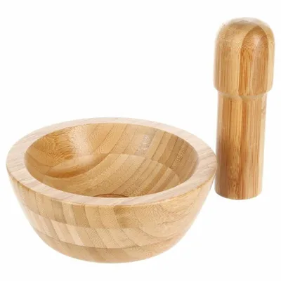 Immagine prodotto di 5five Simply Smart Mörser mit Stößel, Gewürzmörser, Bambus, 13 x 5 cm, 120059