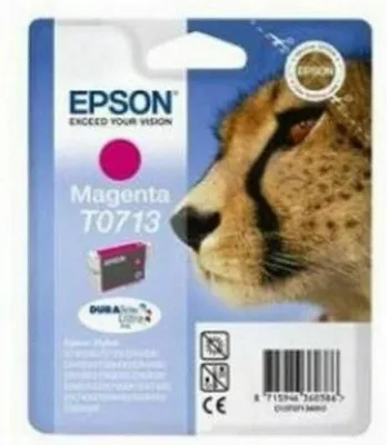 Obrázok produktu pre Epson Singlepack Magenta T0713 DURABrite Ultra Ink, Purpurová, Atrament na pigmentovej báze, 5,5 ml, 1 kusov