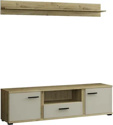 Produktbild von TV-Lowboard und Wandboard ca.160x170x40 cm Artisan / Kaschmir