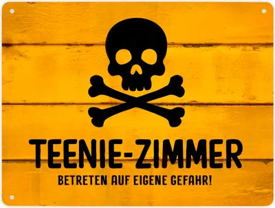 Produktbild von Teenie-Zimmer Totenkopf Metallschild XL in 21x28 cm