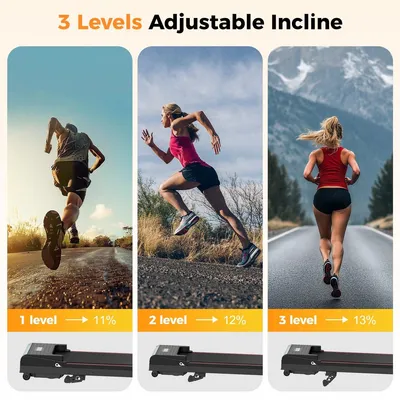 Obrázok produktu pre Bežiaci pás – Čierna farba – Elektrický – 440 W – 1-6 km/h – Pre domáce použitie – LED displej