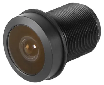 Imagen del producto de Interfaz de rosca estándar de 180°, lente ojo de pez, filtro de lente M12, lente gran angular de 5MP HD de 1,44 mm para cámaras de vigilancia CCTV