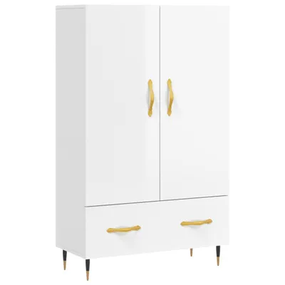Zdjęcie produktu dla vidaXL Highboard biały wysoki połysk 69,5x31x115 cm materiał drewnopochodny