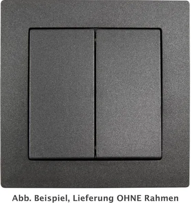 Produktbild von Serien-Schalter McPower "Flair", 2-fach, 250V/10A, UP, anthrazit, matt